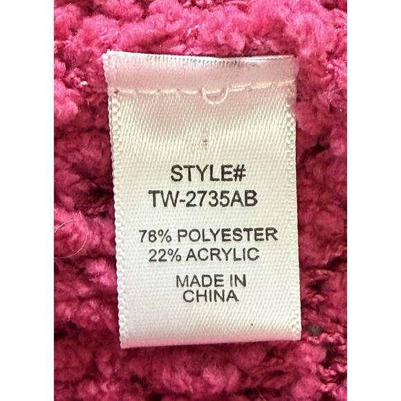 Zenana Women’s Hot Pink Popcorn Textured Sweater Cozy Soft Minimalist Dopamine S - Picture 6 of 9